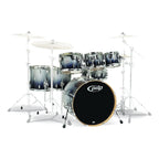 PDP Concept Maple Series 7-Piece Drum Kit with 22 Inch Bass Drum - Silver to Black Fade