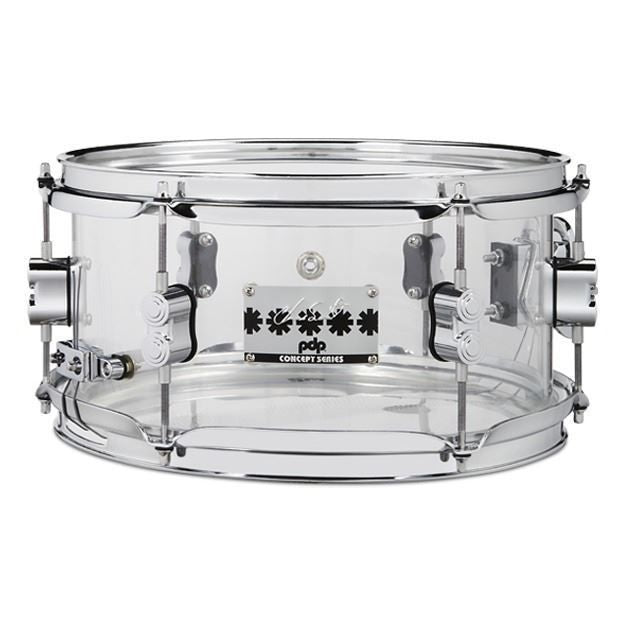 PDP Chad Smith Signature 12in x 6 Snare Drum in Clear Acrylic