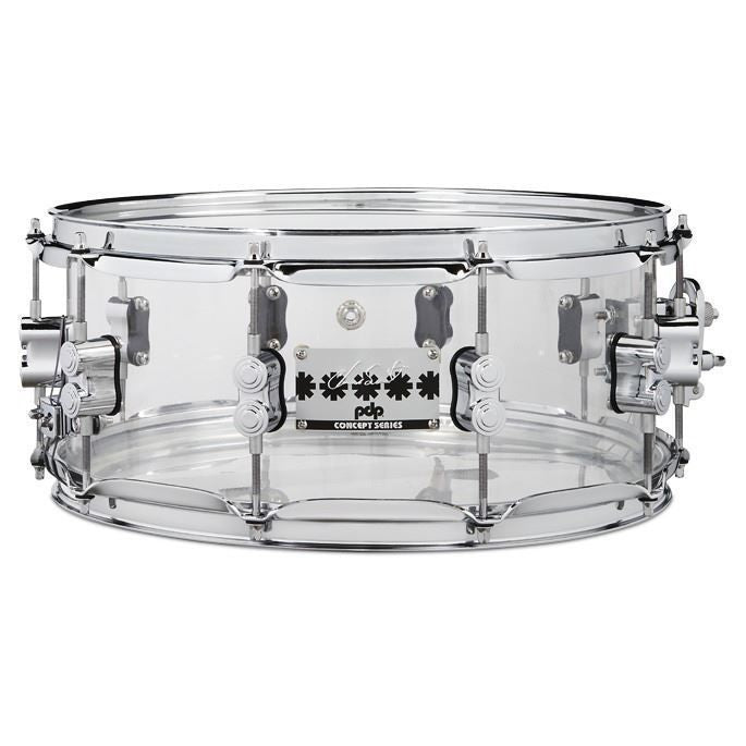 PDP Chad Smith Signature 14in x 6 Snare Drum in Clear Acrylic