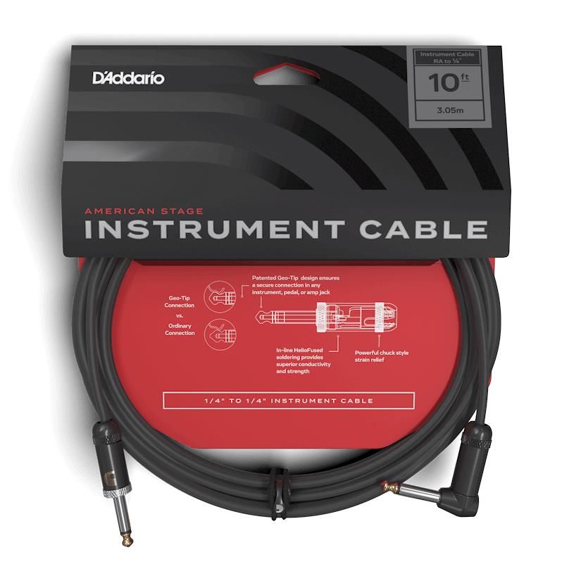 Planet Waves American Stage 10ft Right Angle Instrument Cable