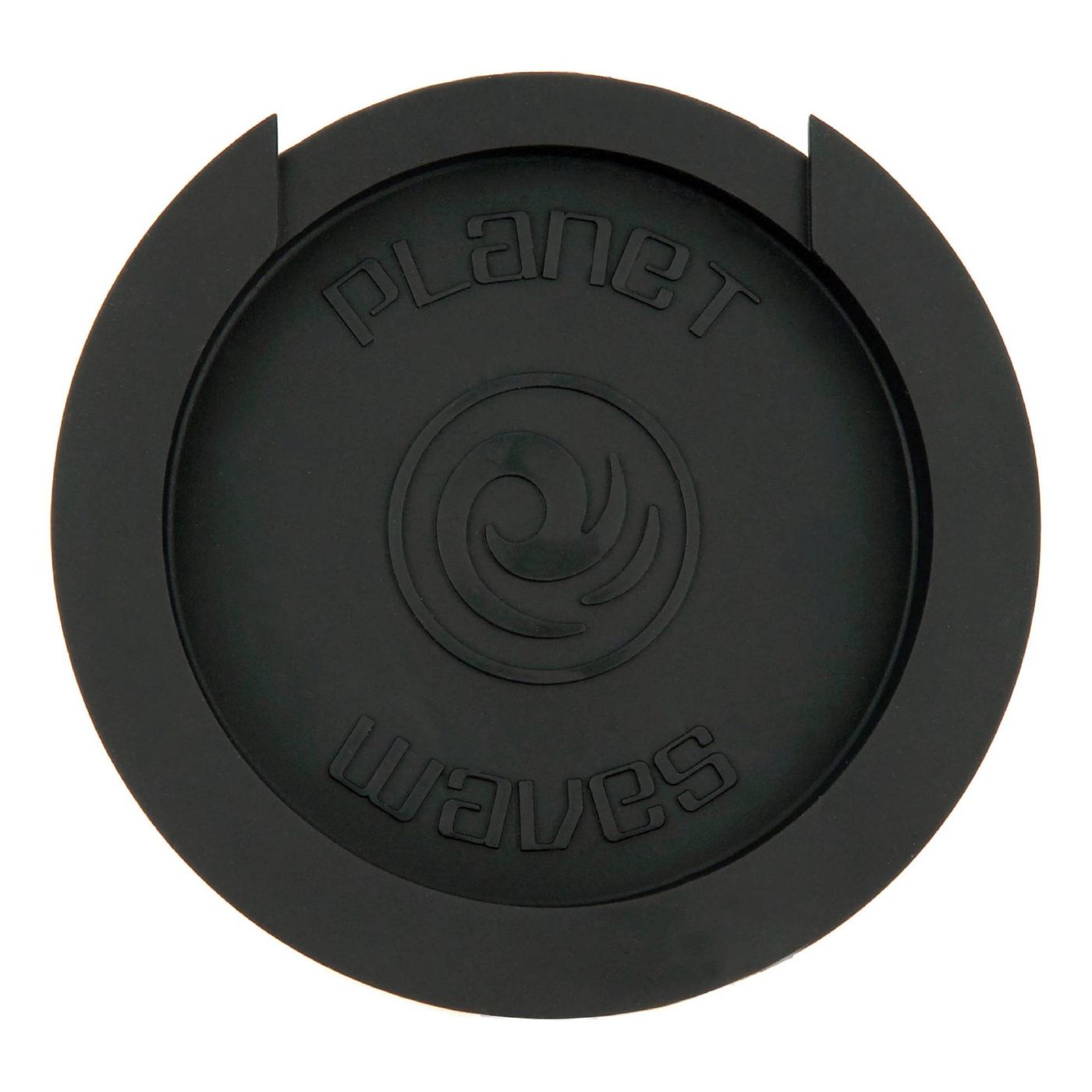 D'Addario Planet Waves Screeching Halt soundhole plug for guitars, black plastic accessory to reduce feedback and unwanted noise.
