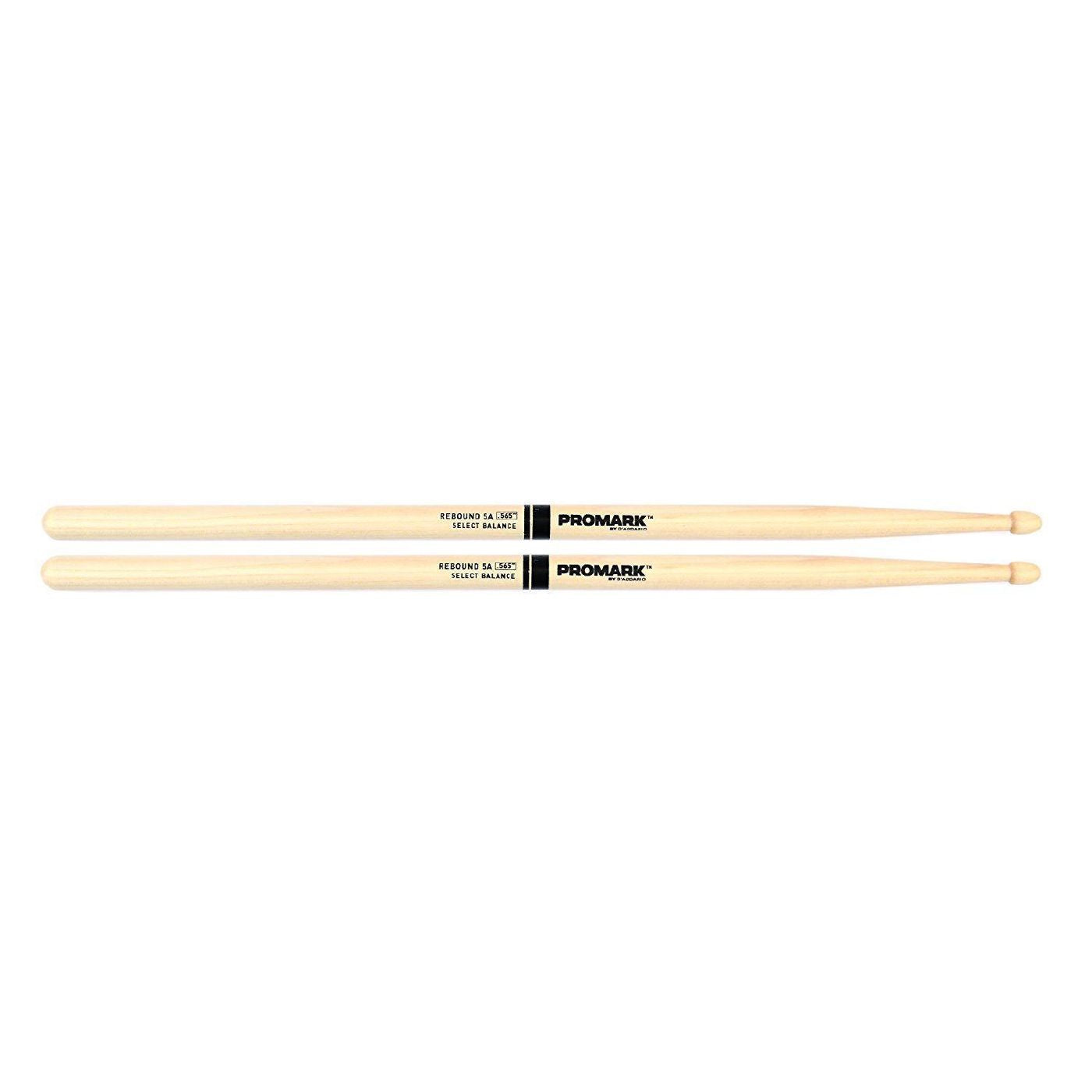 Promark Rebound 5A Drumsticks - Hickory Acorn Wood Tip