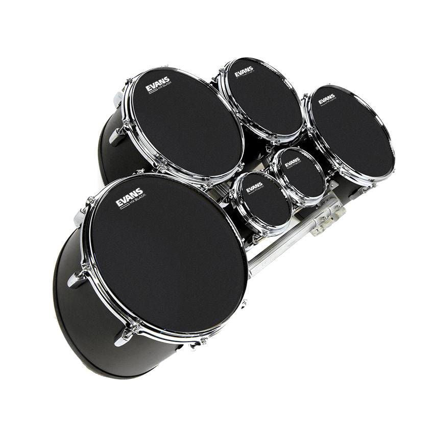 Evans MX Black Marching Tenor Drumhead, 12 Inch