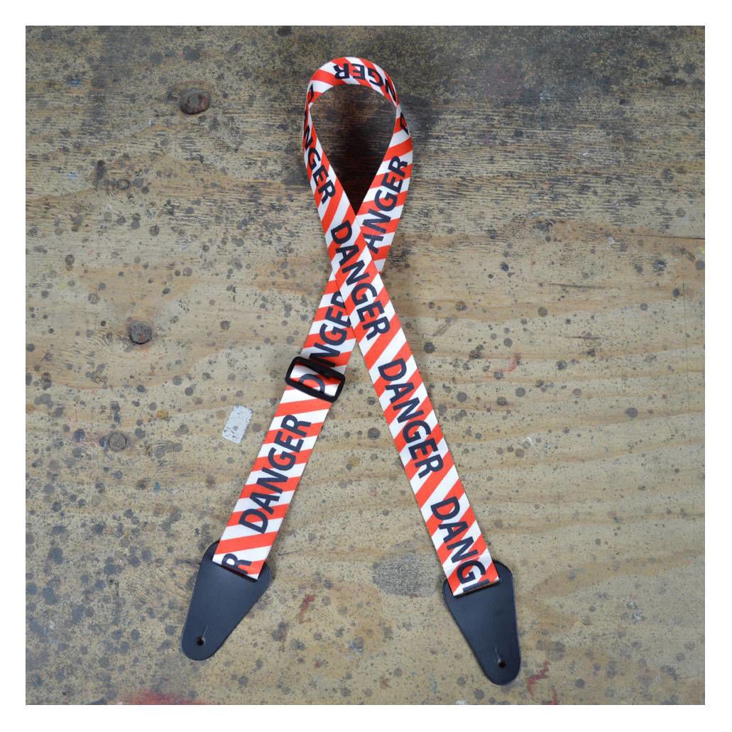 Colonial Leather Danger Strap Printed Webbing Guitar Strap