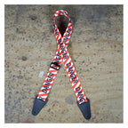 Colonial Leather Danger Strap Printed Webbing Guitar Strap