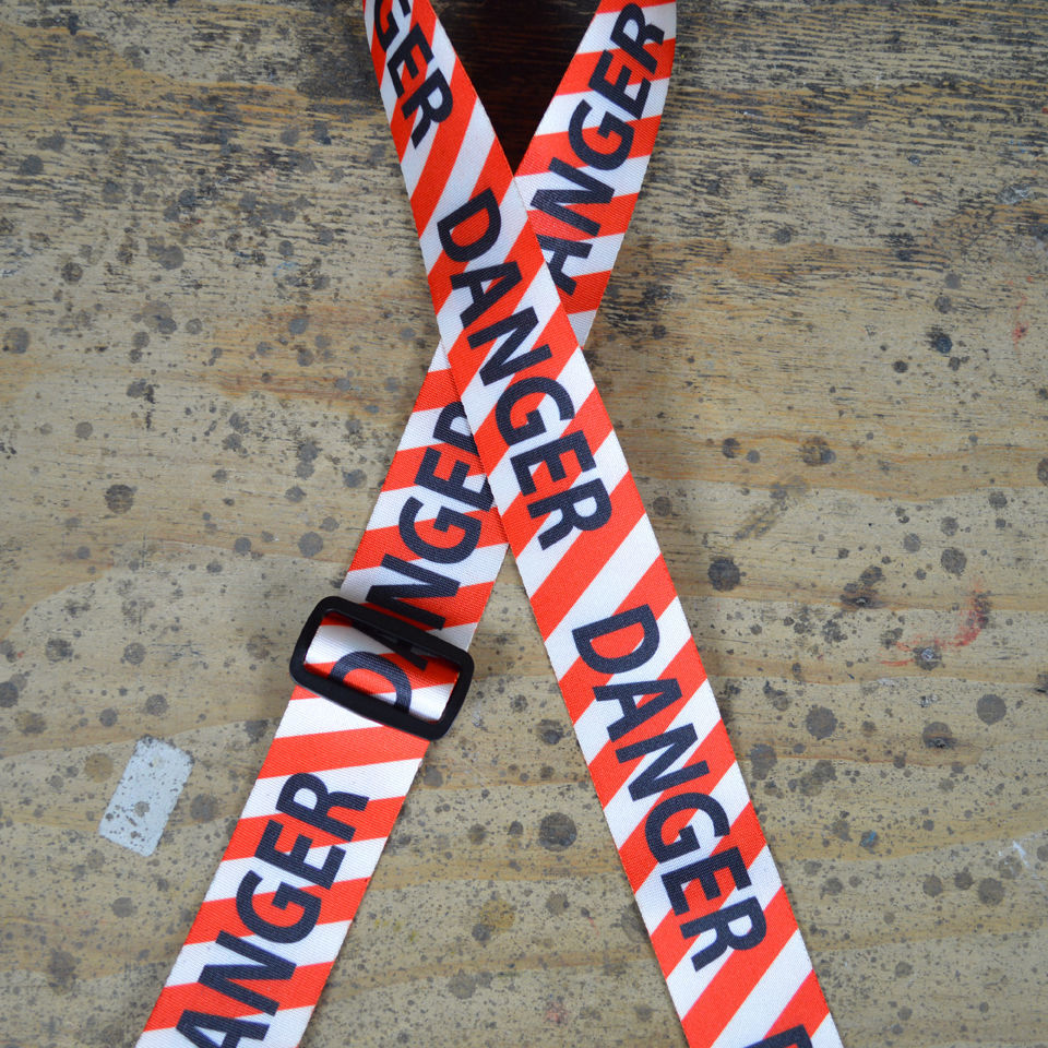 Colonial Leather Danger Strap Printed Webbing Guitar Strap