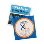 D'Addario 50th Anniversary Collectors Tin with EJ16 and EXL110 guitar picks, featuring the brand logo and metallic finish.