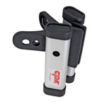 CPK DB757 drumstick holder attached to drum hardware, with multiple drumsticks stored for easy access during performance.