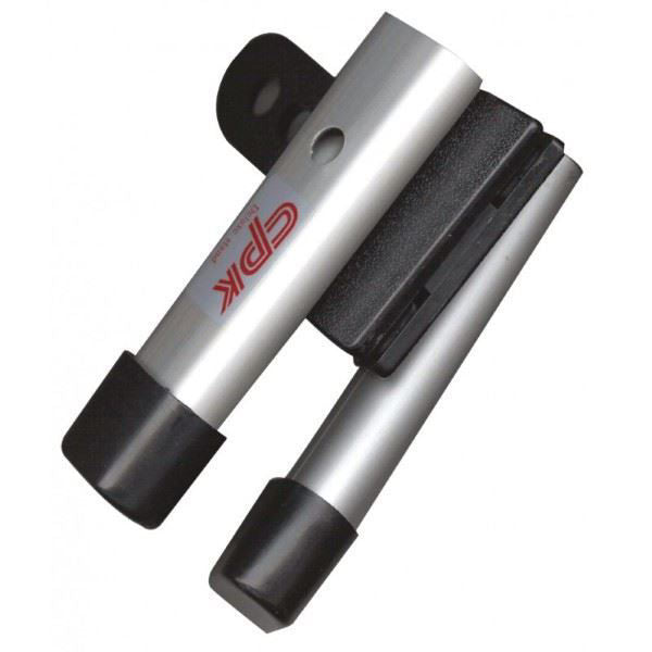 CPK DB757 drumstick holder mounted on drum hardware, black metal accessory for organizing drumsticks during performances.
