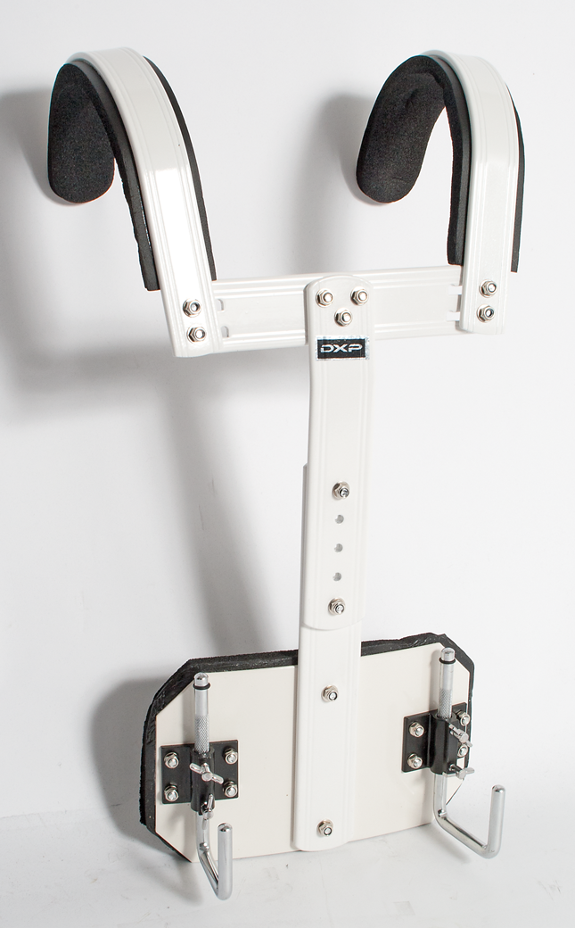 DXP DB838 T-Style Marching Drum Harness for Snare/Tenor Drums in White
