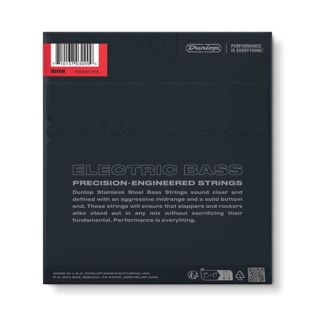 Dunlop DBS45105 Medium Stainless Steel 4-String Bass Guitar Strings