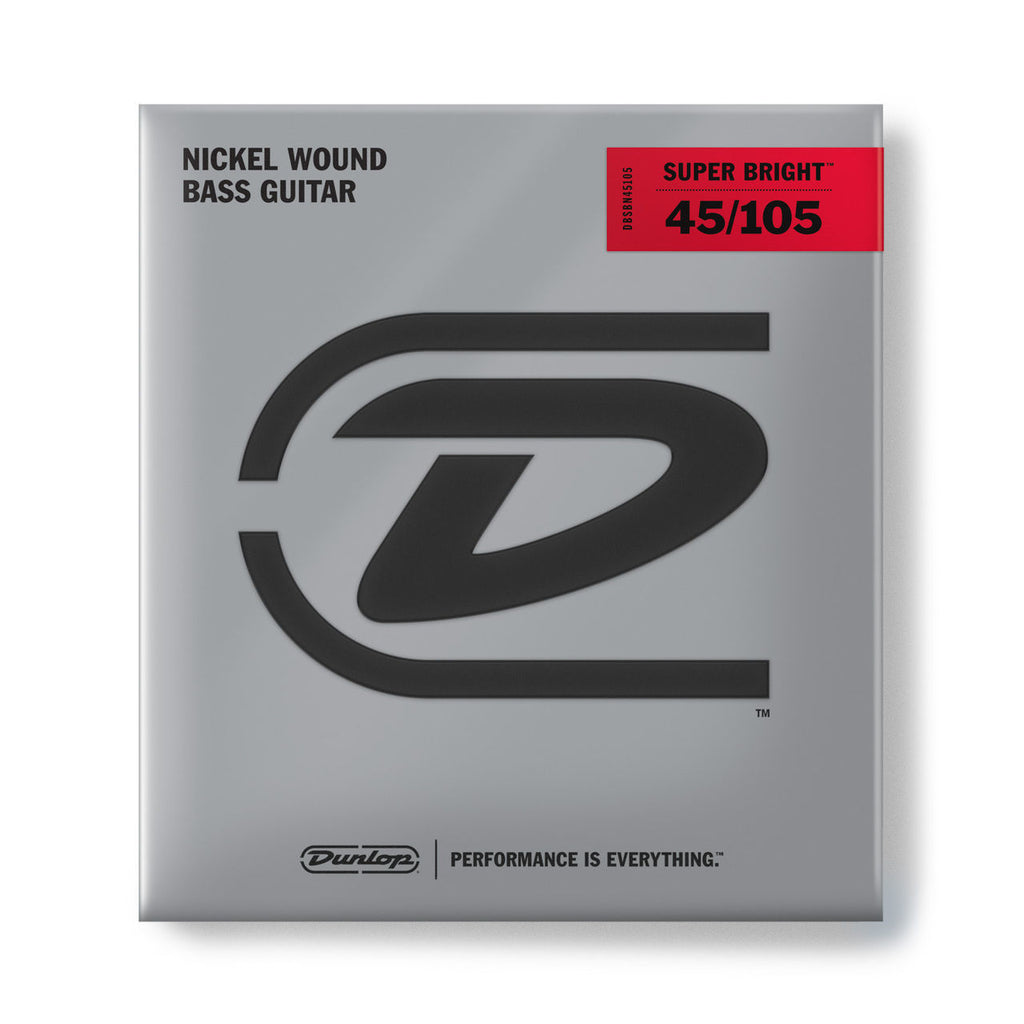 Dunlop Super Bright Nickel Medium 4-String Bass Guitar Strings (45-105)