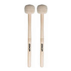 DXP DBT232 bass drum mallets with wooden handles, featuring round heads for percussion playing on drum kits and percussion instruments.