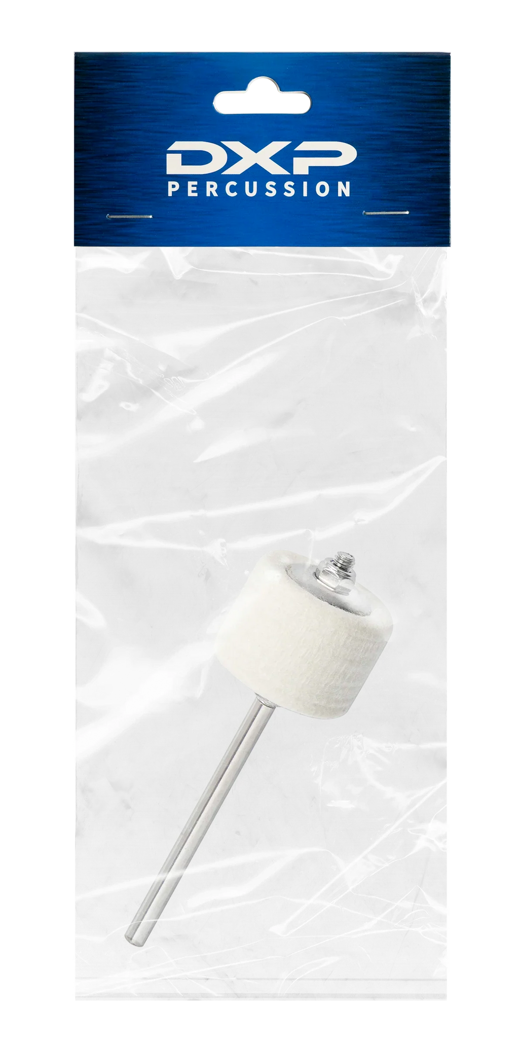 DXP DBT336 Junior Bass Drum Beater with felt head, designed for drum parts, shown in a pack of multiple beaters.