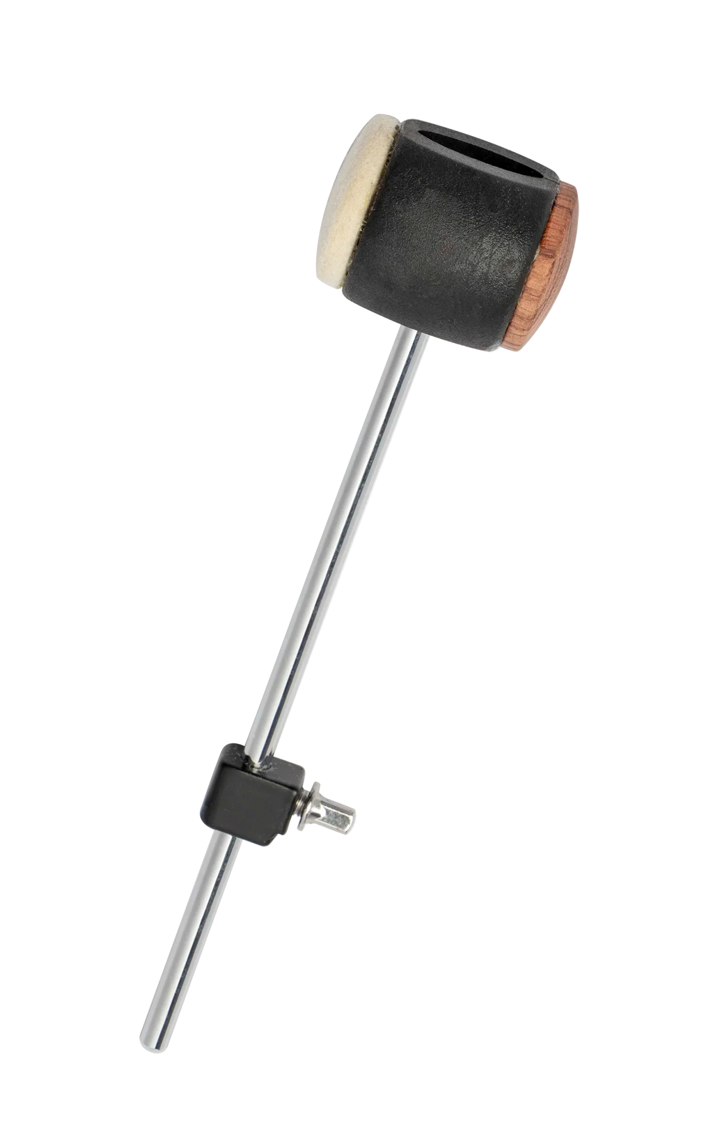 DXP DBT339 bass drum beater with reversible felt and wood tips, showing the drum beater head and handle in a close-up view.