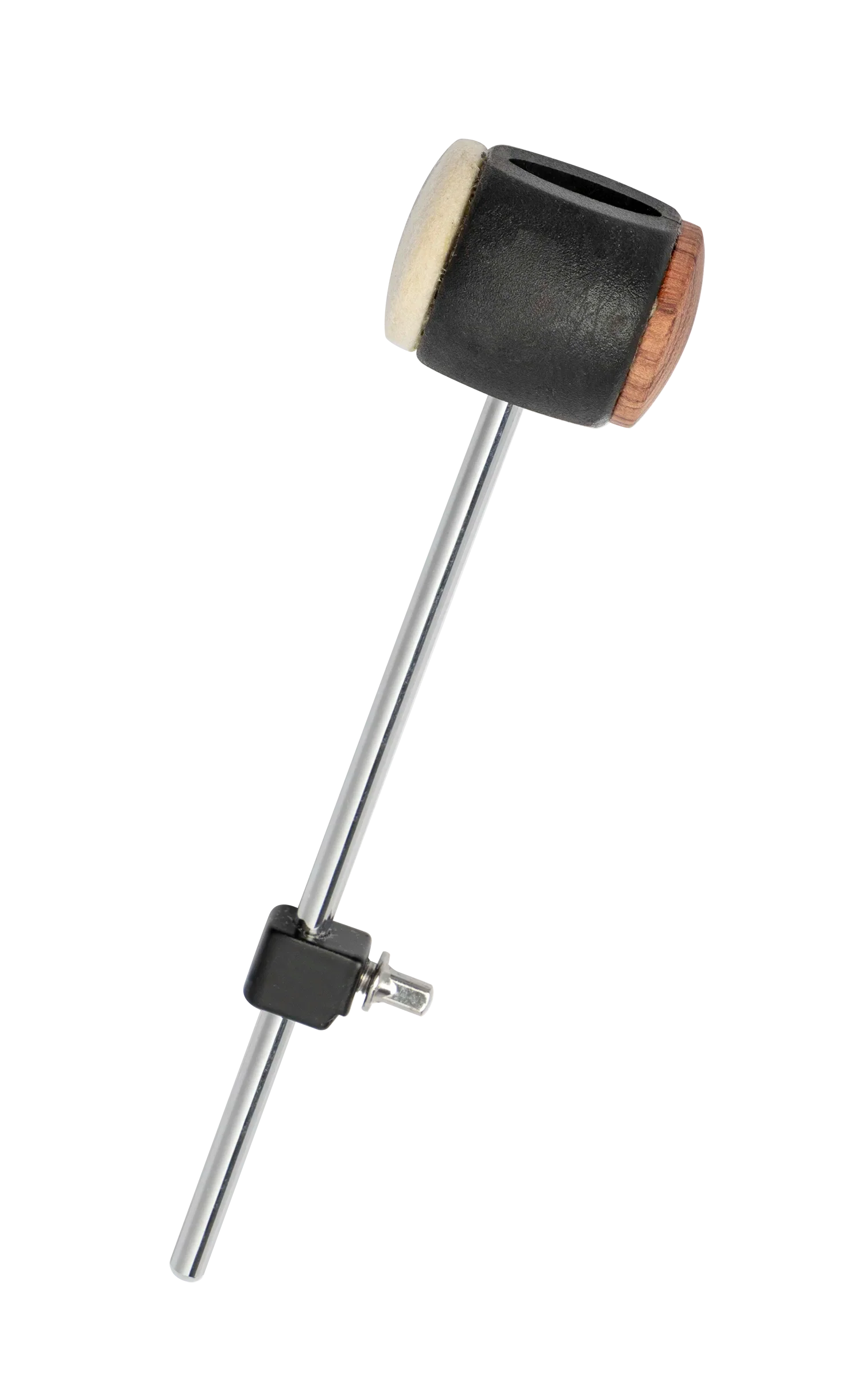 DXP DBT339 bass drum beater with reversible felt and wood tips, showing the drum beater head and handle in a close-up view.