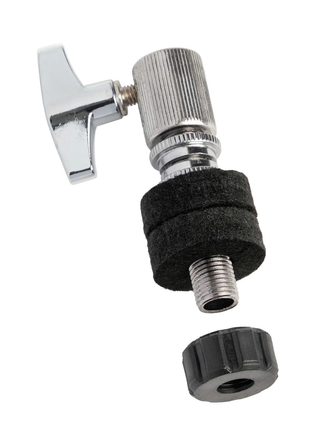 Open chrome DXP DBT342 Hi-Hat Clutch for DXPHH3 and DXPHH5 drum hardware, showing the clutch mechanism and design details.