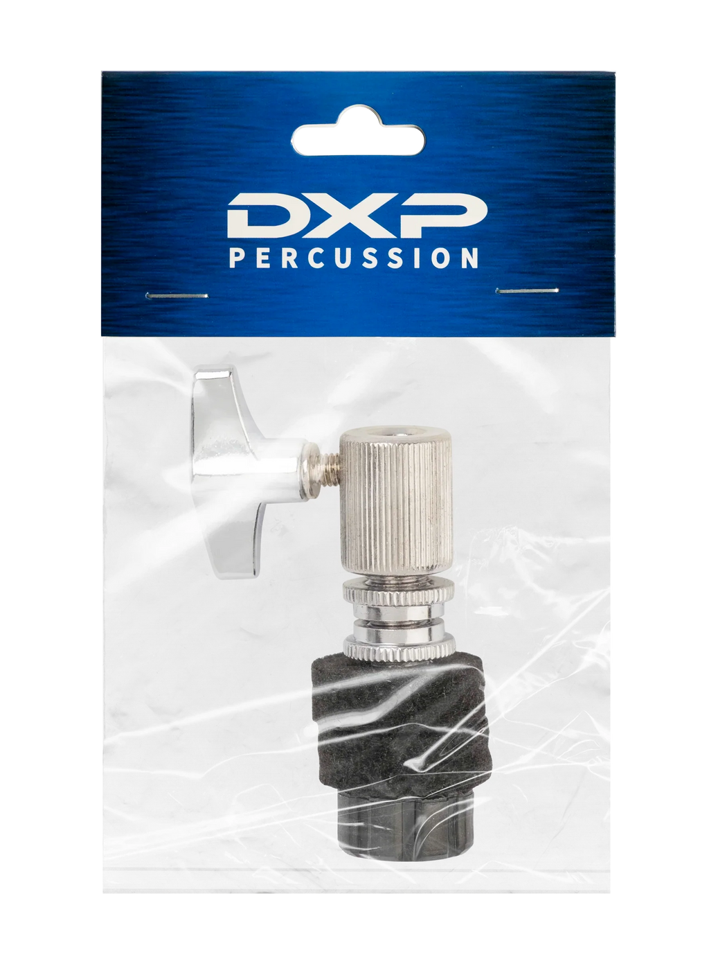 Chrome DXP DBT342 Hi-Hat Clutch for DXPHH3 and DXPHH5 drum hardware, shown with mounting components and hardware details.