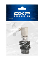 Chrome DXP DBT342 Hi-Hat Clutch for DXPHH3 and DXPHH5 drum hardware, shown with mounting components and hardware details.