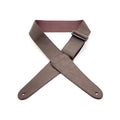 DSL DCM25 2.5" XL Buckle Slider Premium Leather Guitar Strap - Brown