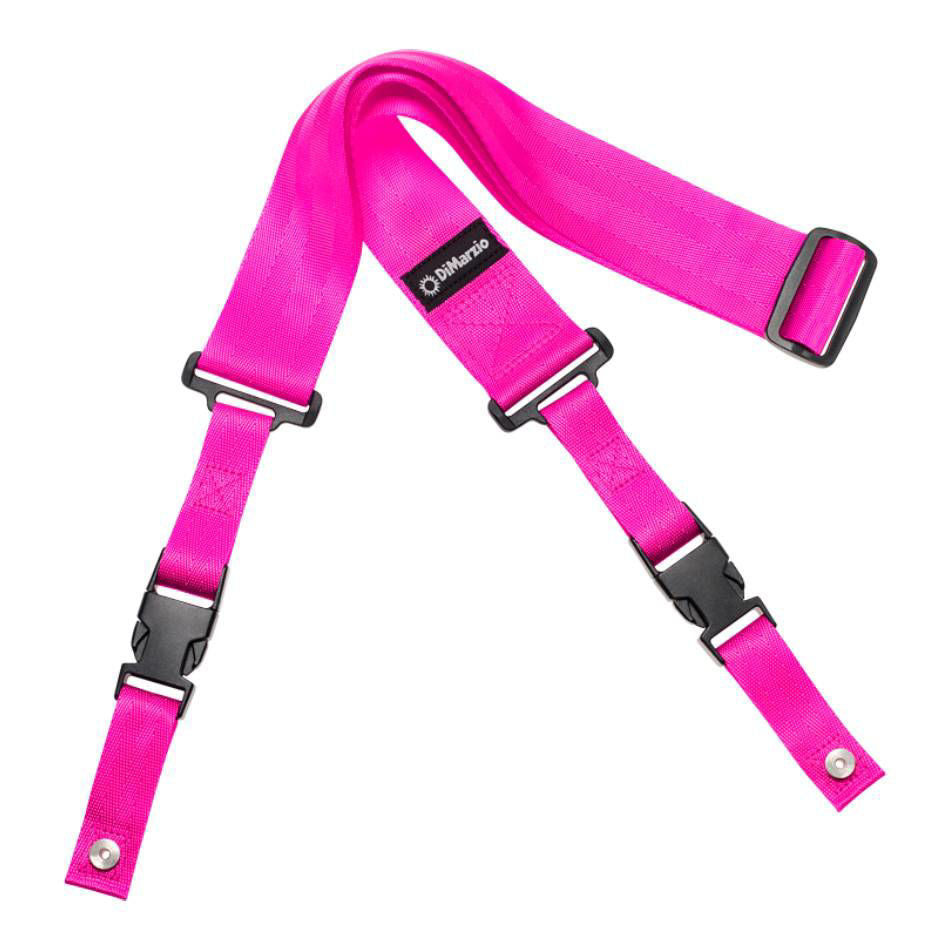DiMarzio DD2200NP 2inch Nylon Cliplock Guitar Strap - Neon Pink