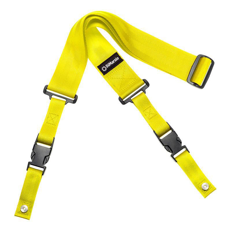 DiMarzio DD2200NY 2inch Nylon Cliplock Strap - Neon Yellow