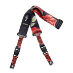 DiMarzio Polyphia Cliplock strap with floral muse black design, adjustable guitar strap featuring floral patterns and secure clip lock.