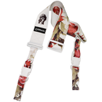 DiMarzio Polyphia Cliplock guitar strap featuring floral muse white design with secure cliplock ends for electric guitars