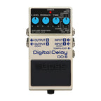 BOSS DD-8 Digital Delay guitar effects pedal with control knobs and input/output jacks for versatile sound effects.
