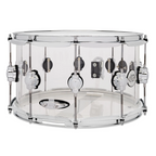 DW Design Series 14x8 Single Lug Snare Drum - Clear Acrylic