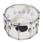 DW Design Series 14x8 Single Lug Snare Drum - Clear Acrylic