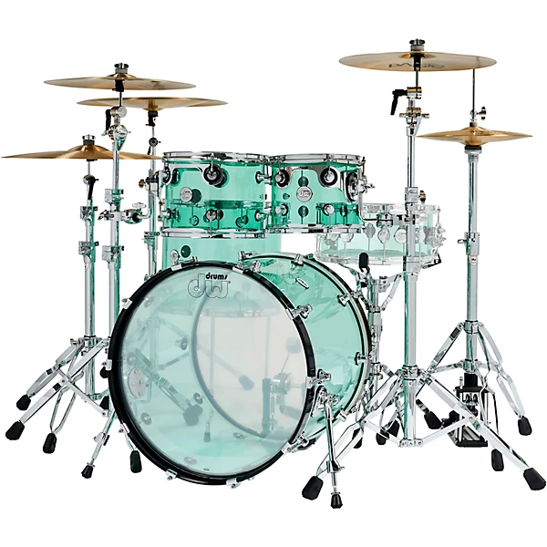 DW Design Series 22 inch 4-piece Drum Kit Shell Pack in Sea Acrylic