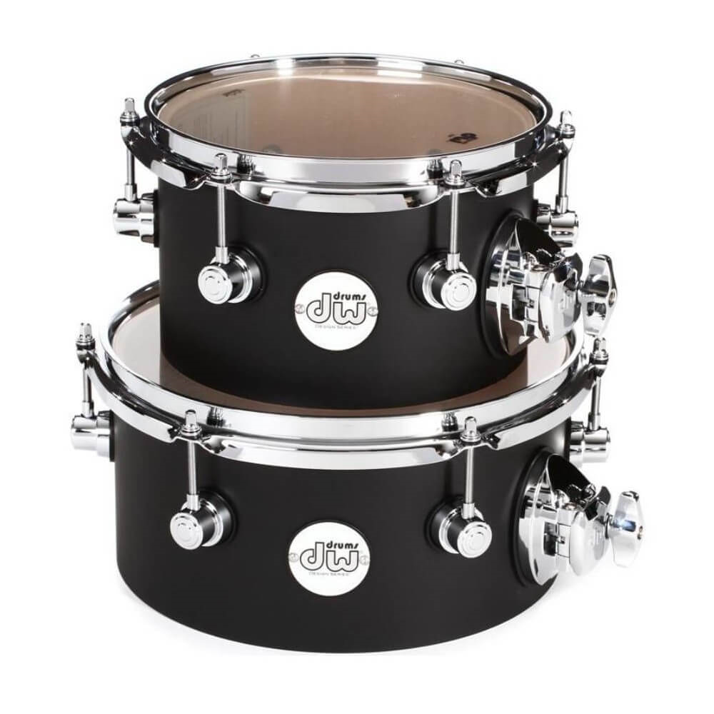 DW Design 6x5 + 8x5 2pc Concert Tom Set - Black Satin