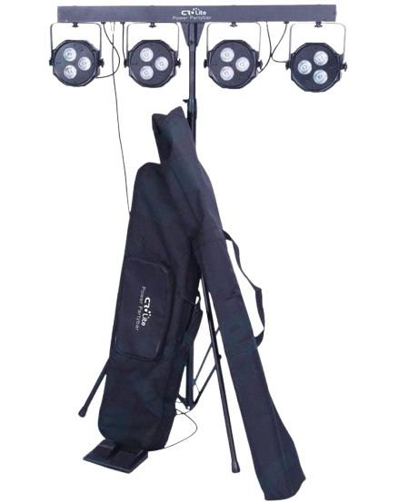 CR Lite Power Party Bar with four 9W Wash Par Lights and Footswitch (Display)