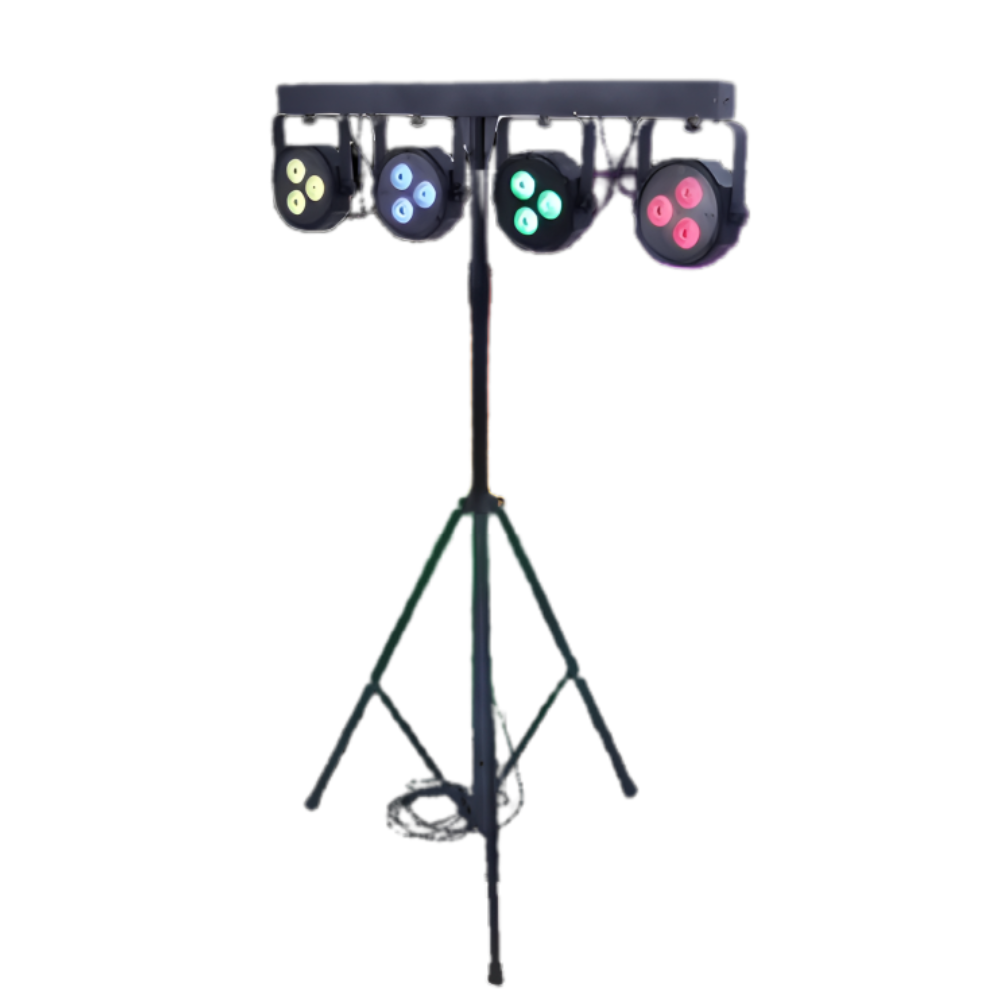 CR Lite Power Party Bar with four 9W Wash Par Lights and Footswitch (Display)