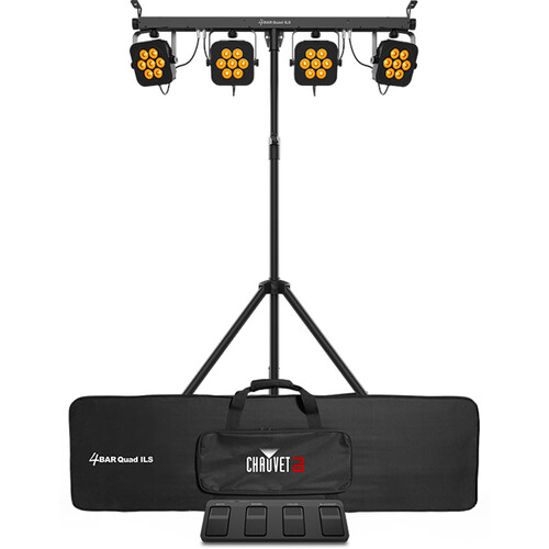Chauvet 4BAR Quad 4 x Quad (RGBA) LED Par Bar 28 x 3.5 Watt - Wireless Controller Case (Display)