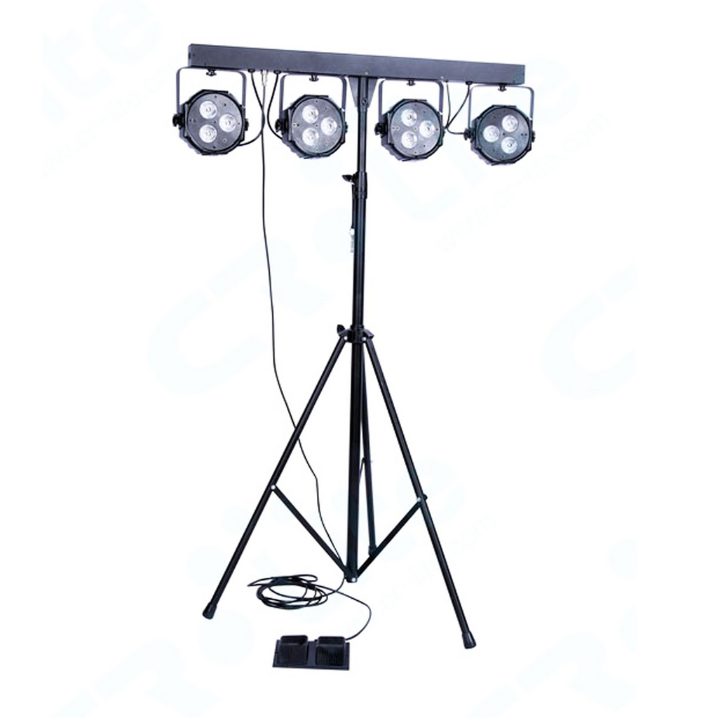 CR Lite Power Party Bar with four 9W Wash Par Lights and Footswitch (Display)