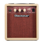 Blackstar Debut 10E 10W electric guitar combo amplifier with a sleek black design and control knobs visible.