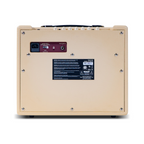 Blackstar Debut 30E 30W combo guitar amplifier in cream color showing control knobs and speaker grille.
