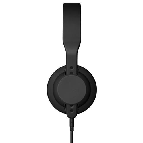 AIAIAI TMA2 DJ preset studio headphones with closed-back design, shown in a demo image, featuring black ear cups and adjustable headband.