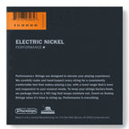 Dunlop DEN942 light electric guitar strings in 9-42 gauge, shown on a guitar neck with packaging visible.