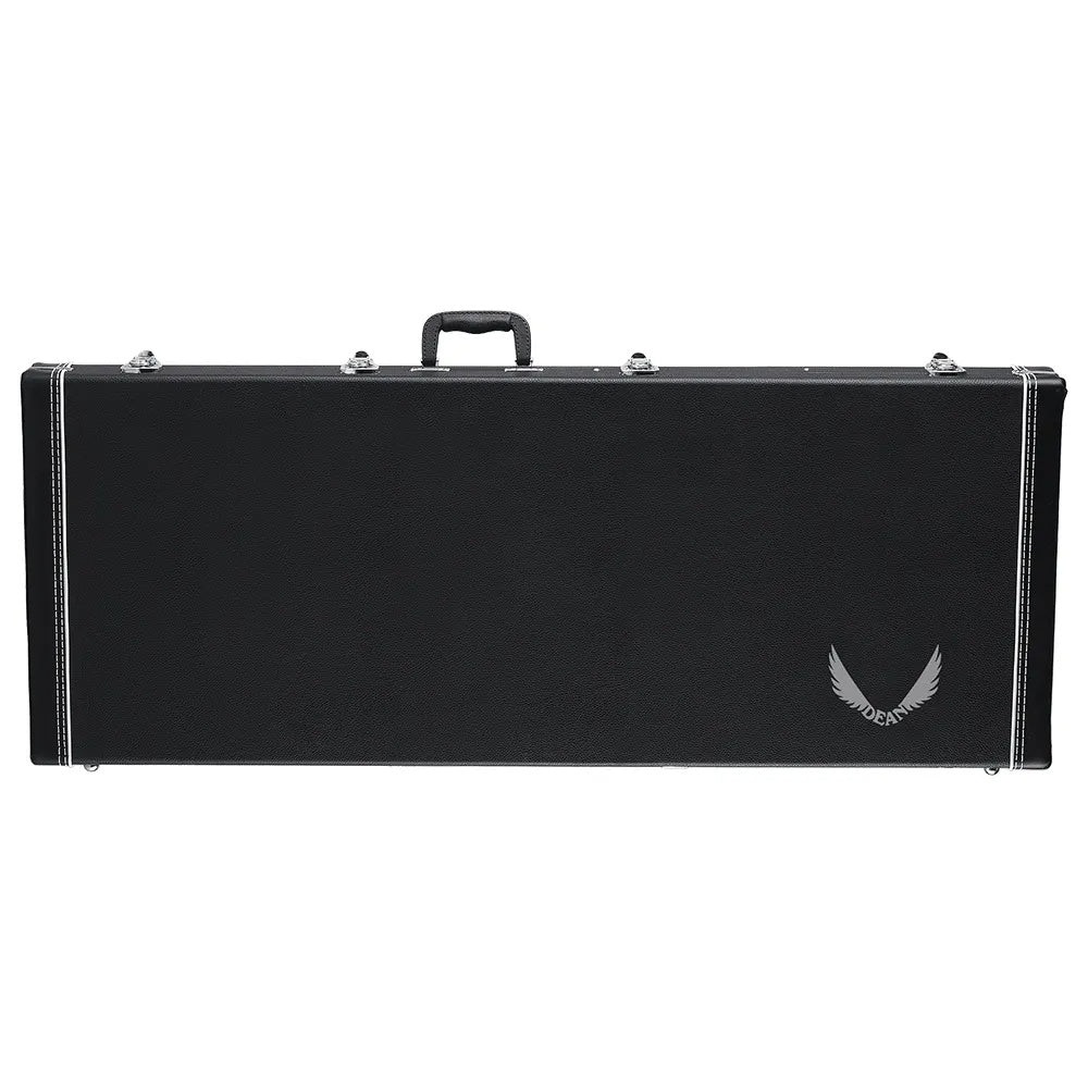Dean Deluxe electric guitar hardcase for ML models, featuring sturdy exterior and padded interior for secure instrument protection.