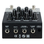 Diezel Herbert 2-channel preamp and overdrive effects pedal with control knobs and input/output jacks on a black pedal board.