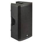 Proel DIVA12A powered 12-inch PA speaker with built-in amplifier, shown in a sleek black finish for live sound applications.