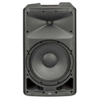Proel DIVA12A powered 12-inch PA speaker showing the front grille and control panel with connection ports.