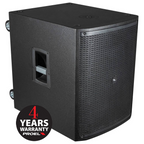 Proel DIVA SUB 18 A powered 18-inch subwoofer with black casing and control panel, designed for high-quality sound reinforcement.