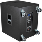 Proel DIVA SUB 18 A powered 18-inch subwoofer with robust enclosure and control panel, designed for high-performance sound reinforcement.