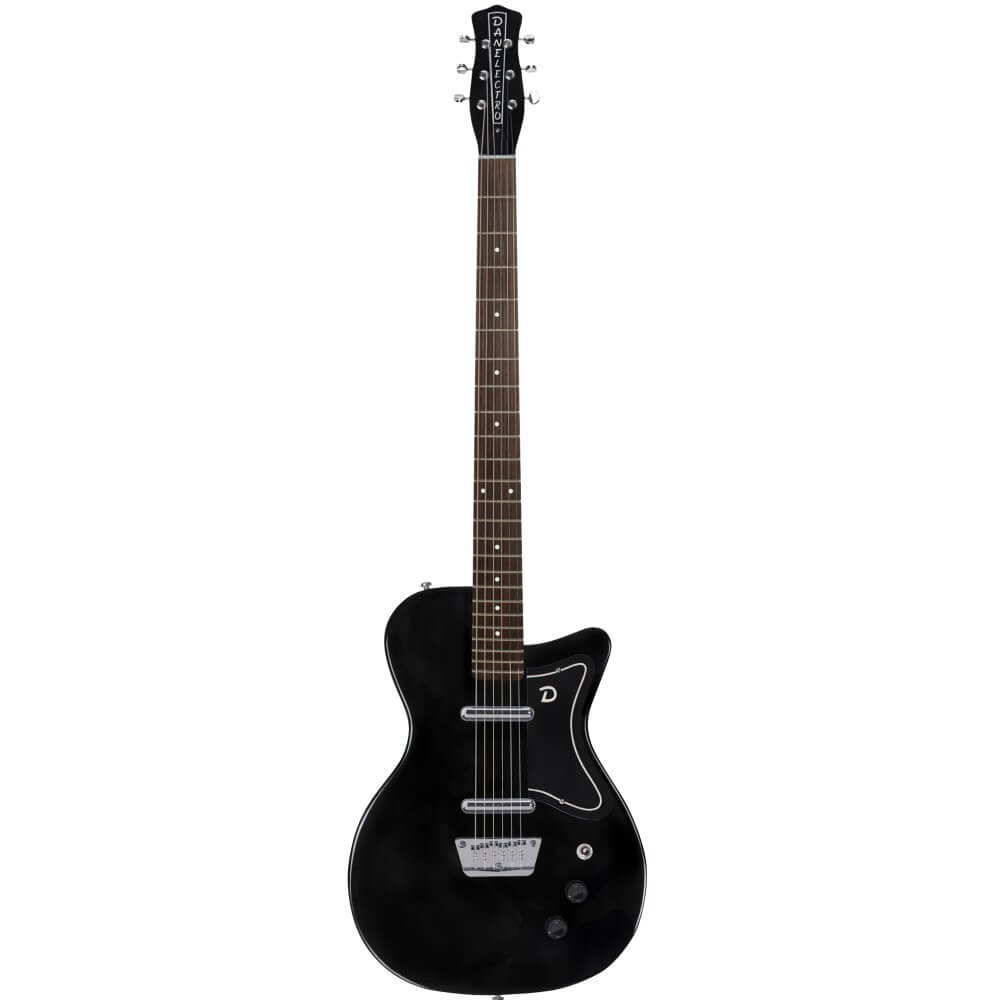 Danelectro '56 Baritone Electric Guitar with Bottle Headstock - Black