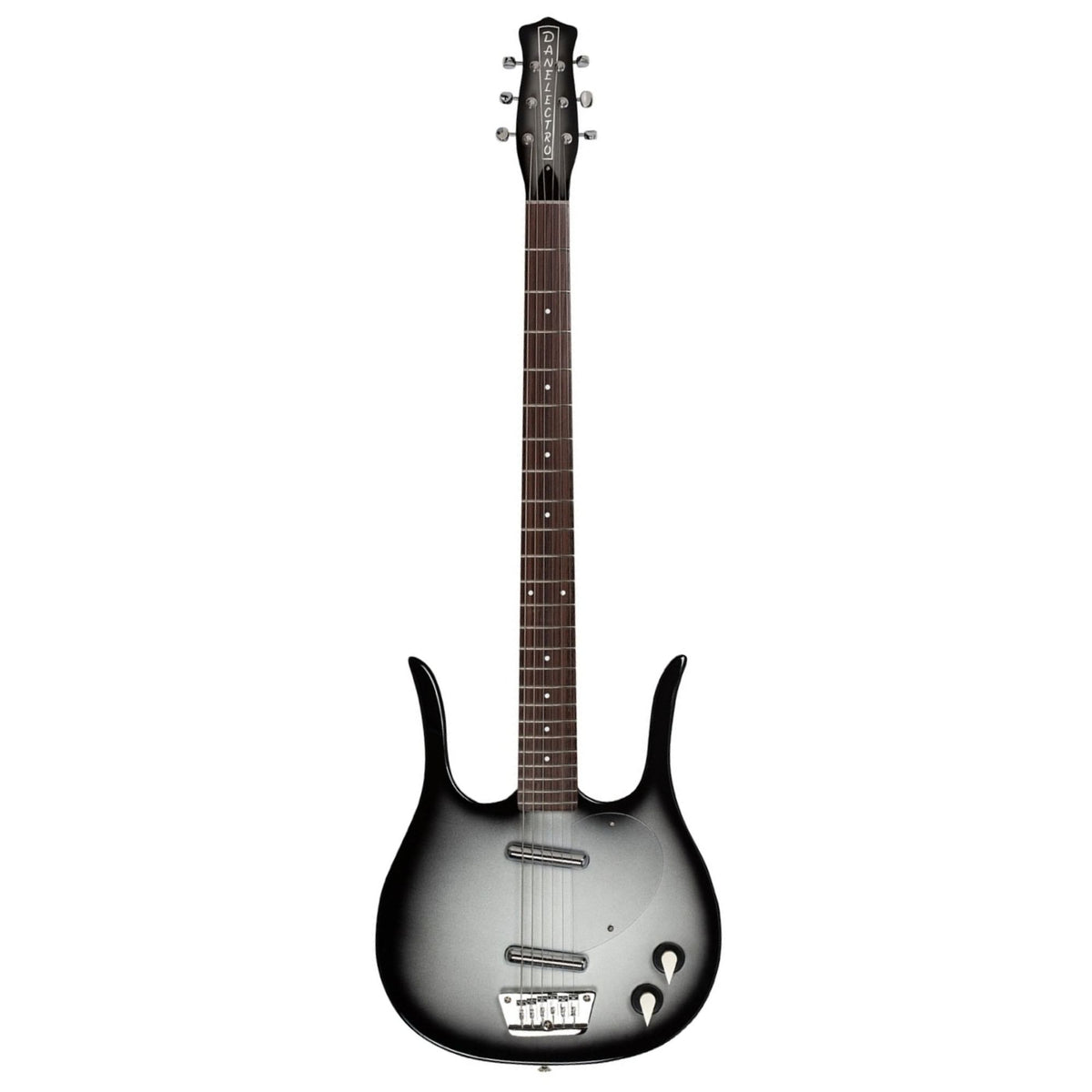 Danelectro DK58LHBARBKB Longhorn Baritone Electric Guitar - Black Burst