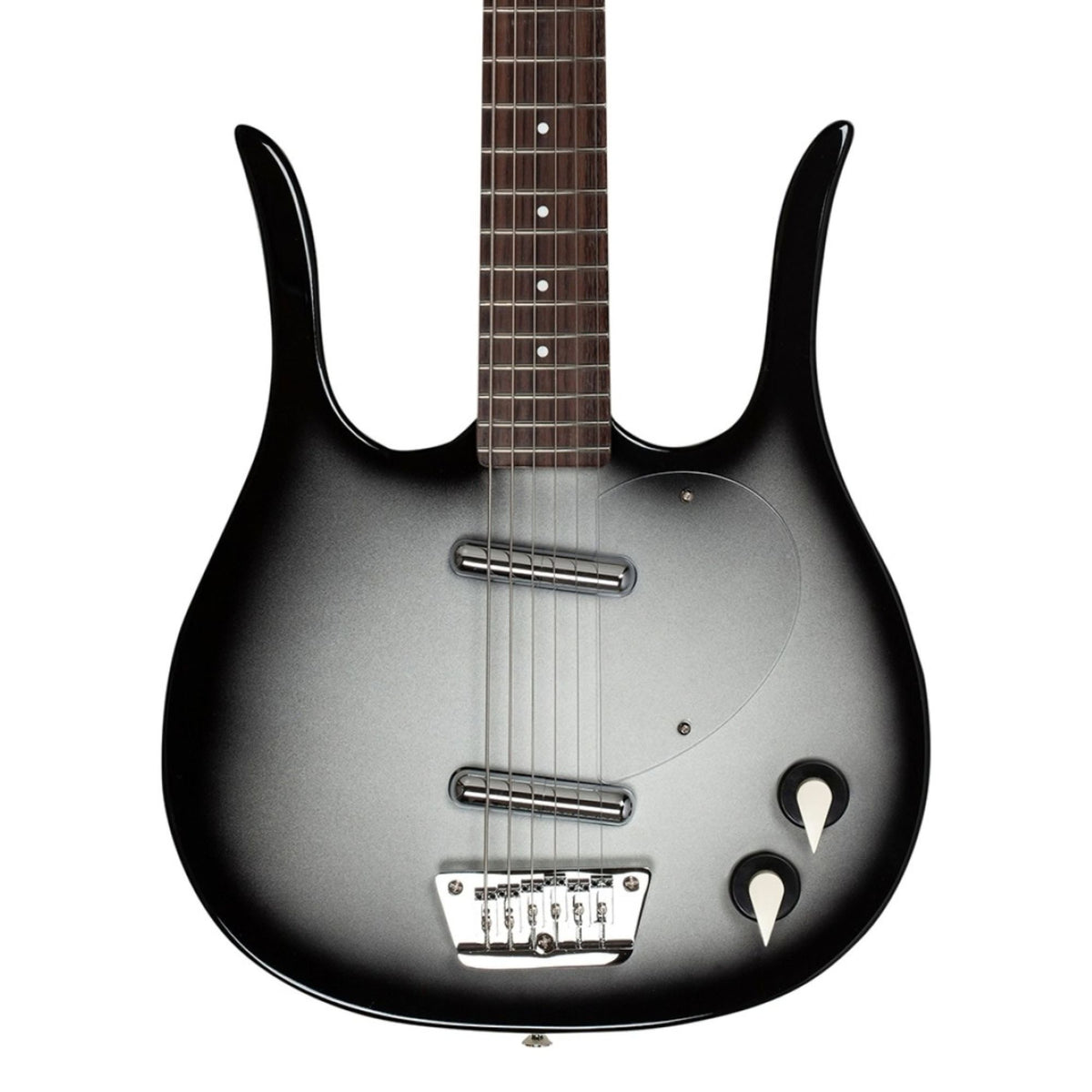 Danelectro DK58LHBARBKB Longhorn Baritone Electric Guitar - Black Burst